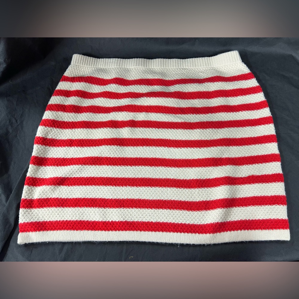 Strip knit mini skirt XXLG